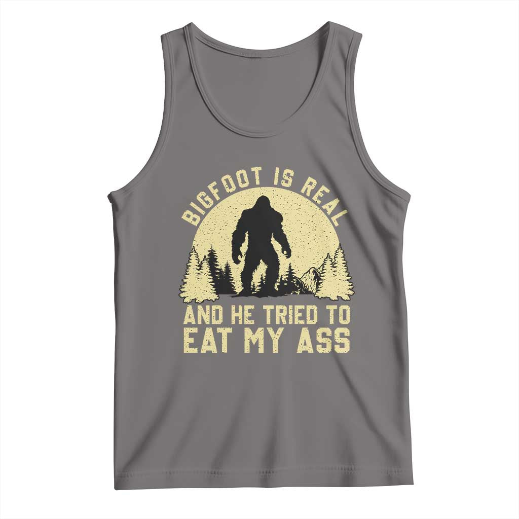 Funny Bigfoot Tank Top Sasquatch Big Foot Eat My Ass Vintage Cryptid Meme - Wonder Print Shop