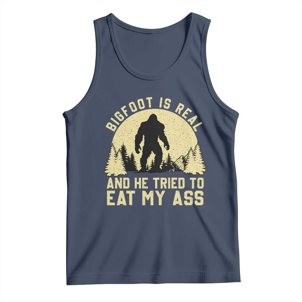 Funny Bigfoot Tank Top Sasquatch Big Foot Eat My Ass Vintage Cryptid Meme - Wonder Print Shop