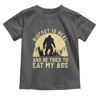 Funny Bigfoot Toddler T Shirt Sasquatch Big Foot Eat My Ass Vintage Cryptid Meme - Wonder Print Shop