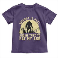 Funny Bigfoot Toddler T Shirt Sasquatch Big Foot Eat My Ass Vintage Cryptid Meme - Wonder Print Shop