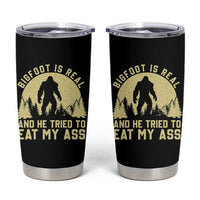 Funny Bigfoot Tumbler Cup Sasquatch Big Foot Eat My Ass Vintage Cryptid Meme - Wonder Print Shop