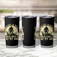 Funny Bigfoot Tumbler Cup Sasquatch Big Foot Eat My Ass Vintage Cryptid Meme - Wonder Print Shop