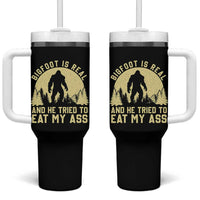 Funny Bigfoot Tumbler With Handle Sasquatch Big Foot Eat My Ass Vintage Cryptid Meme - Wonder Print Shop