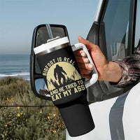 Funny Bigfoot Tumbler With Handle Sasquatch Big Foot Eat My Ass Vintage Cryptid Meme - Wonder Print Shop