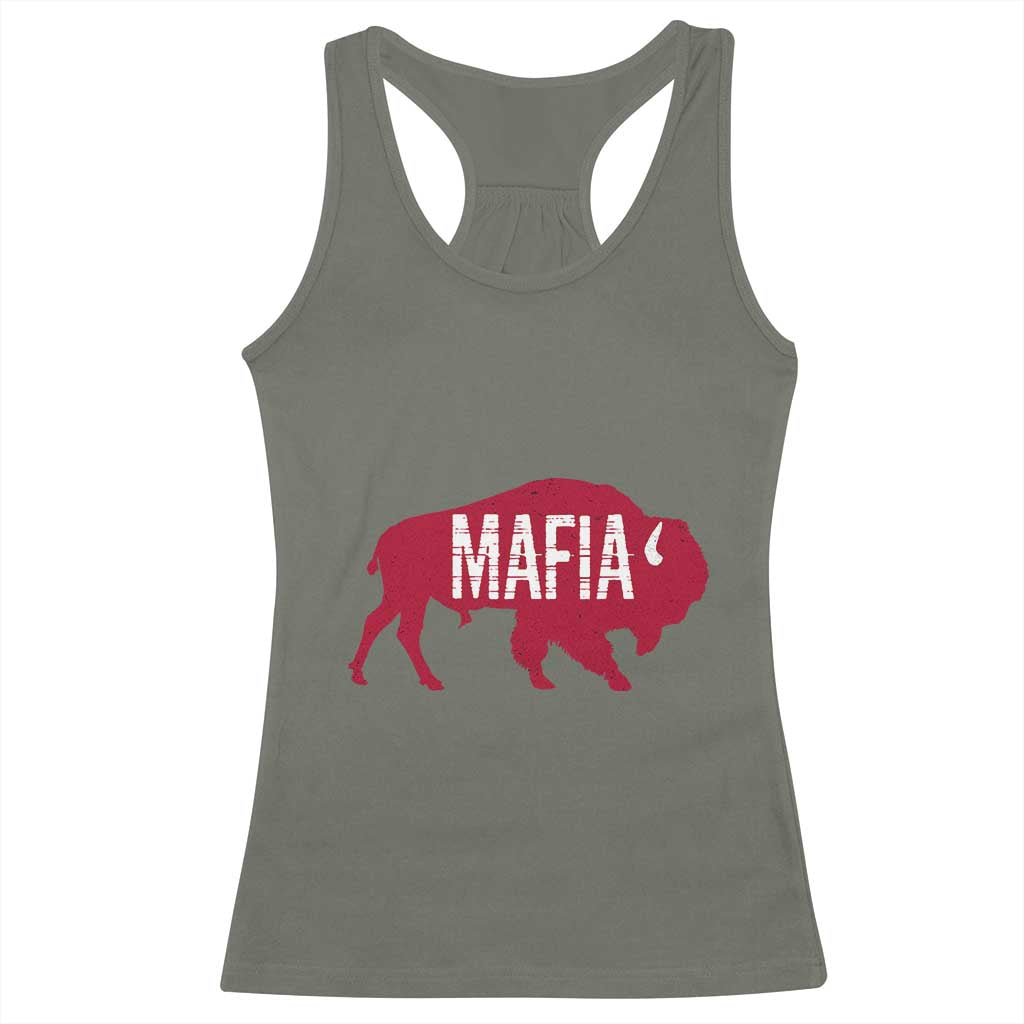 Let's Go Buffalo Racerback Tank Top Funny Mafia WNY Pride Red Buffalo