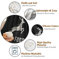 Deer Hunting Season Throw Blanket Funny Fast Food - Wonder Print Shop