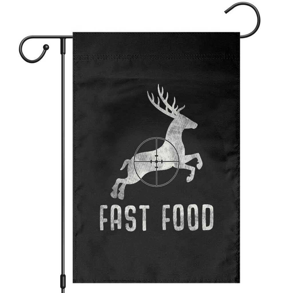 Deer Hunting Season Garden Flag Funny Fast Food - Wonder Print Shop