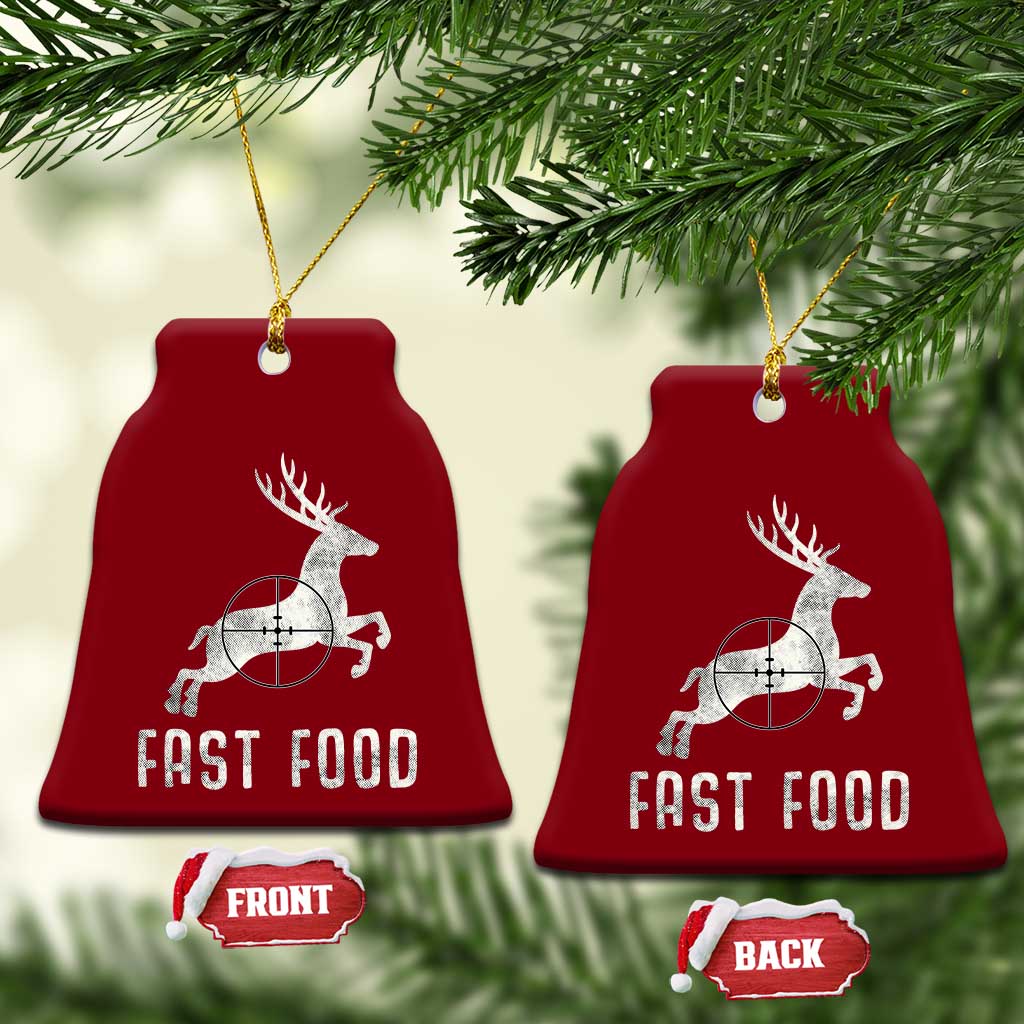 Deer Hunting Season Ceramic Ornament Funny Fast Food - Wonder Print Shop