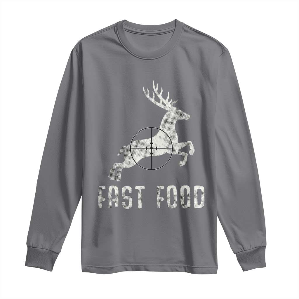 Deer Hunting Season Long Sleeve Shirt Funny Fast Food - Wonder Print Shop
