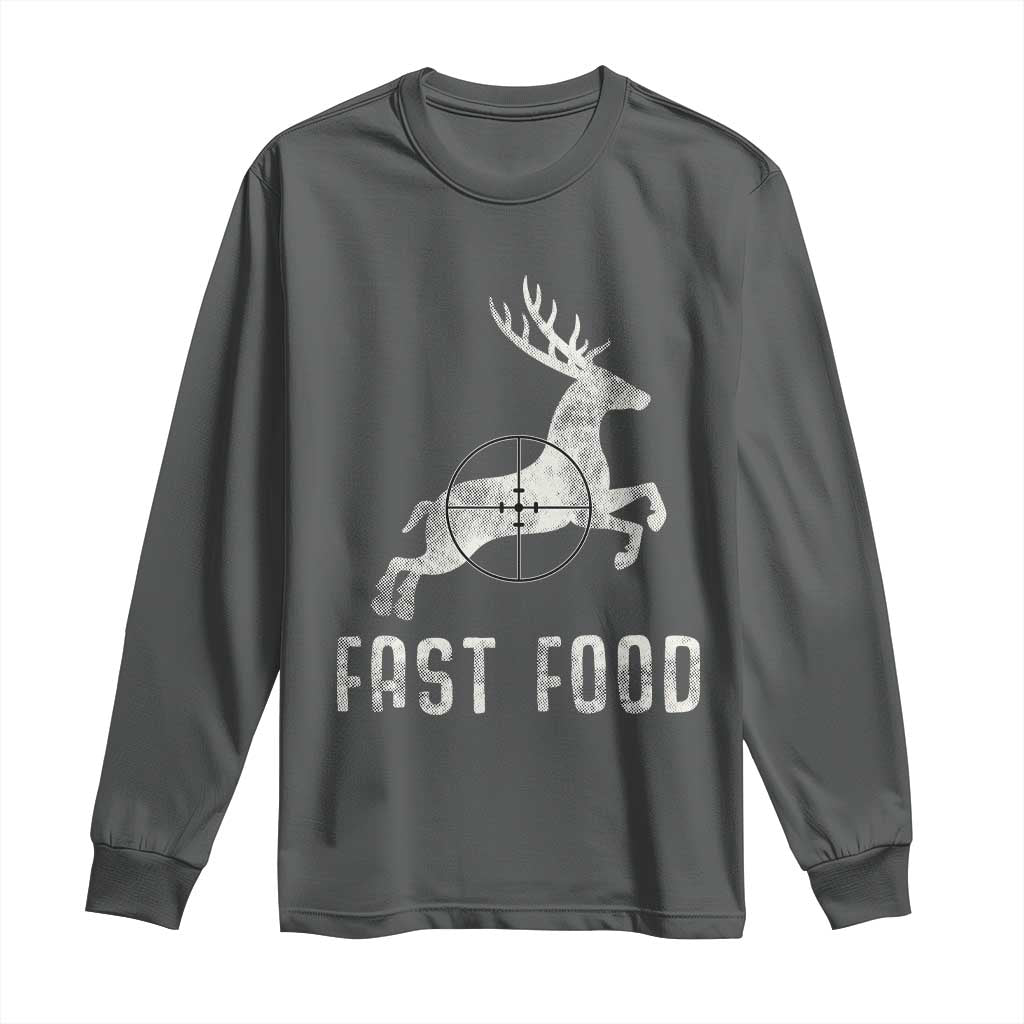 Deer Hunting Season Long Sleeve Shirt Funny Fast Food - Wonder Print Shop