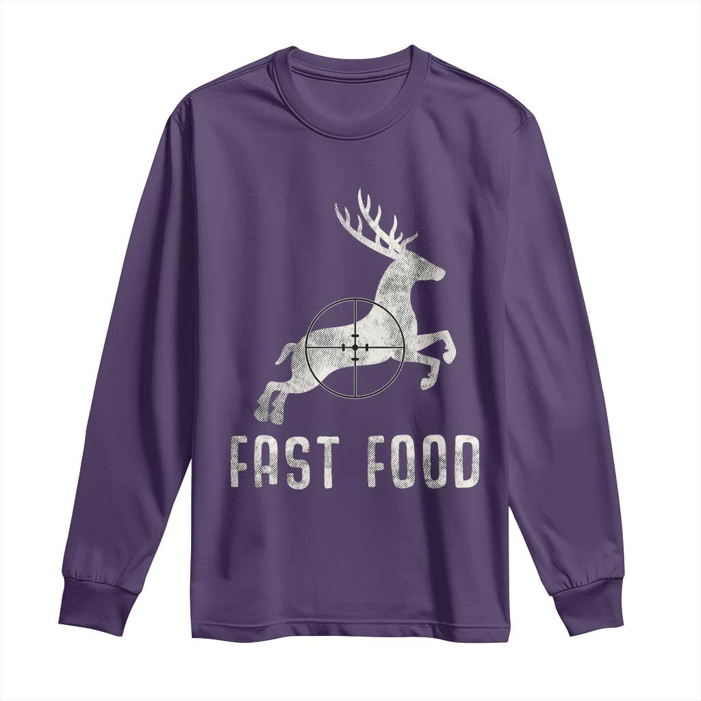 Deer Hunting Season Long Sleeve Shirt Funny Fast Food - Wonder Print Shop
