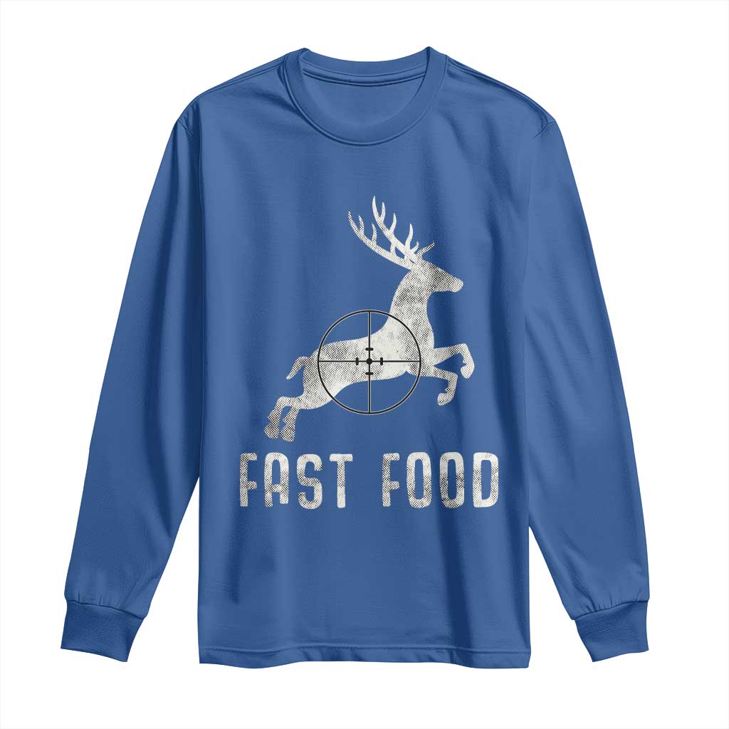 Deer Hunting Season Long Sleeve Shirt Funny Fast Food - Wonder Print Shop