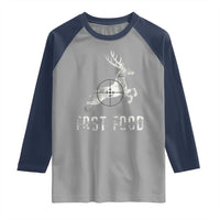 Deer Hunting Season Raglan Shirt Funny Fast Food - Wonder Print Shop