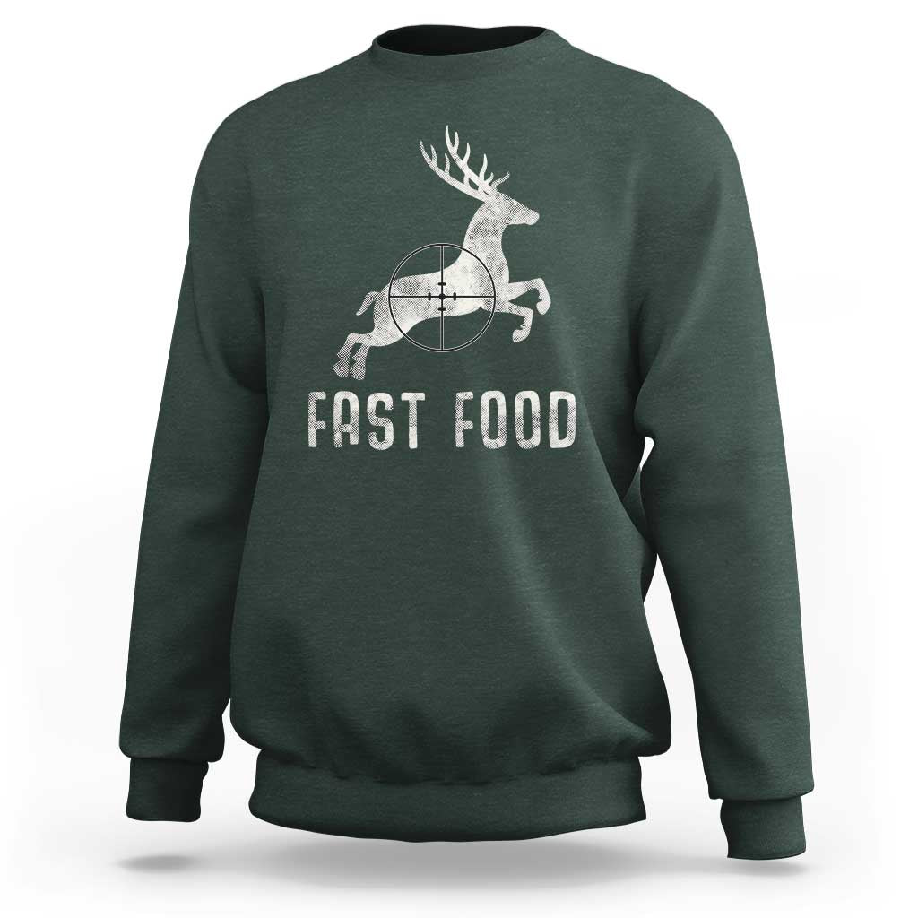 Deer Hunting Season Sweatshirt Funny Fast Food - Wonder Print Shop