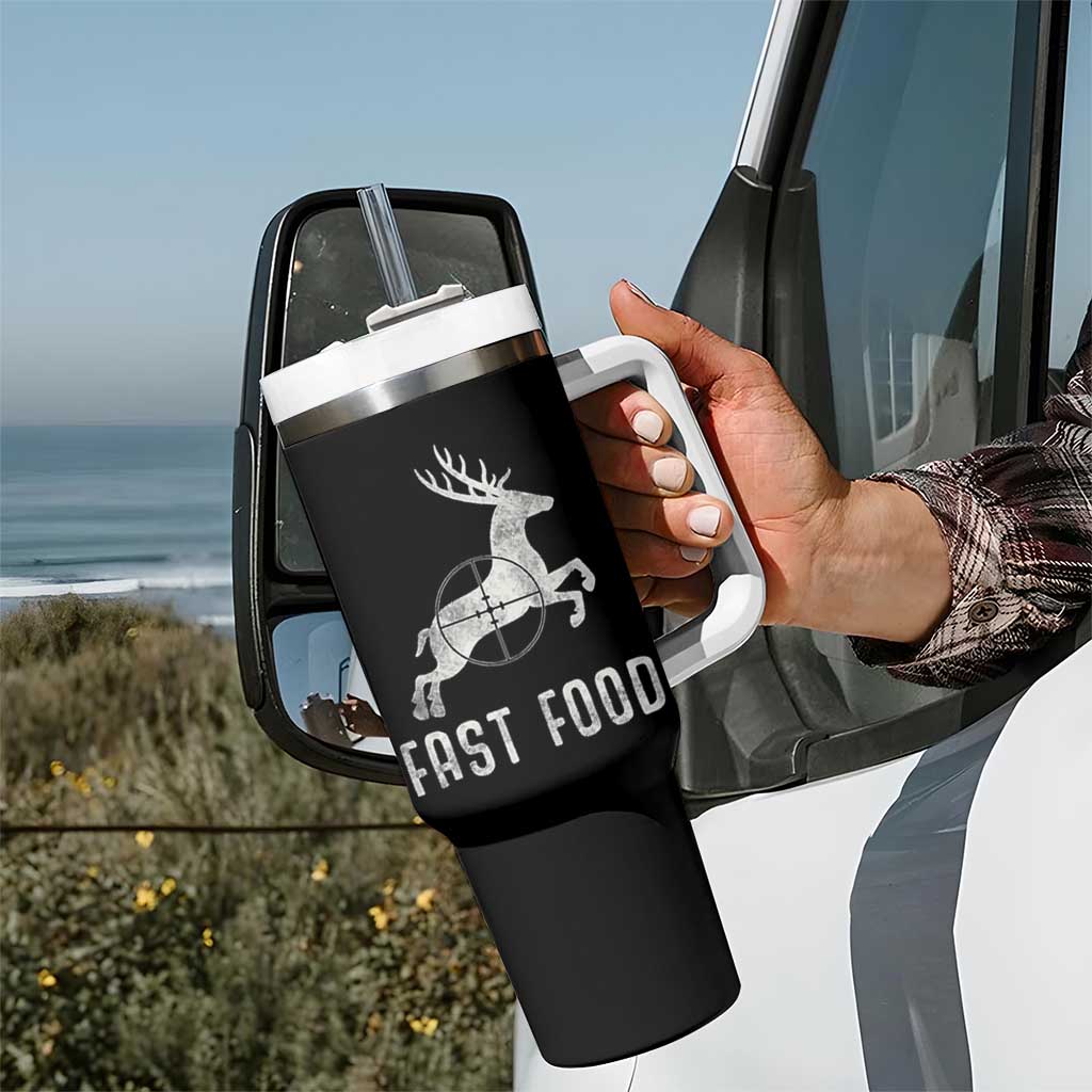 Deer Hunting Season Tumbler With Handle Funny Fast Food - Wonder Print Shop