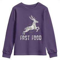 Deer Hunting Season Youth Sweatshirt Funny Fast Food - Wonder Print Shop