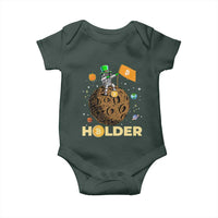 St Patricks Day Bitcoin Astronaut Baby Onesie Lucky Shamrock Leprechaun BTC Crypto To The Moon