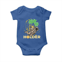 St Patricks Day Bitcoin Astronaut Baby Onesie Lucky Shamrock Leprechaun BTC Crypto Holder