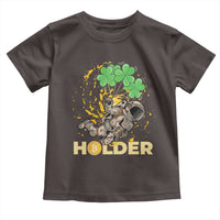 St Patricks Day Bitcoin Astronaut Toddler T Shirt Lucky Shamrock Leprechaun BTC Crypto Holder