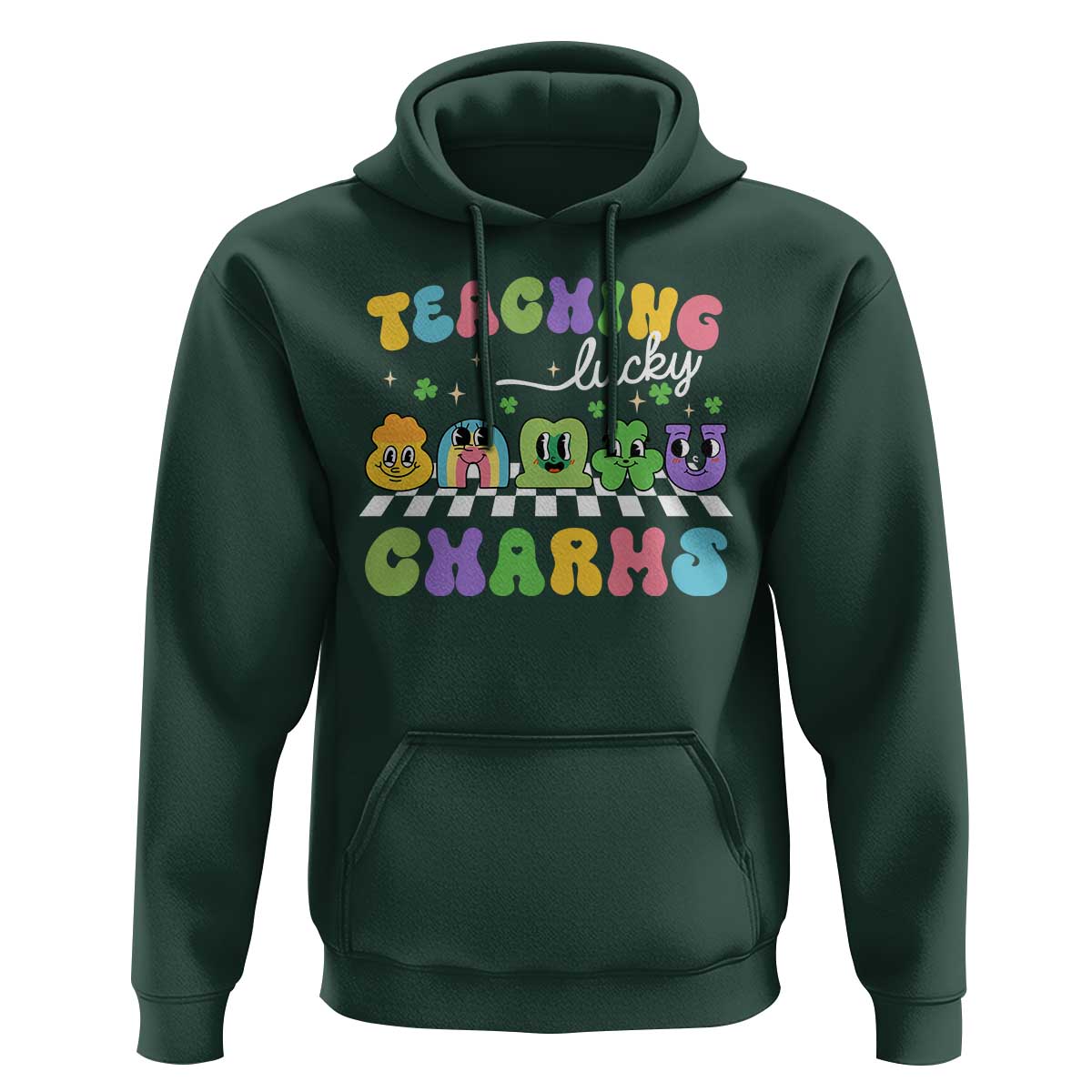 St Patricks Day Lucky Teacher Hoodie Teaching Lucky Charm Teachers