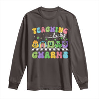 St Patricks Day Lucky Teacher Long Sleeve Shirt Teaching Lucky Charm Teachers