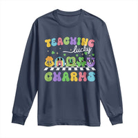 St Patricks Day Lucky Teacher Long Sleeve Shirt Teaching Lucky Charm Teachers