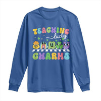 St Patricks Day Lucky Teacher Long Sleeve Shirt Teaching Lucky Charm Teachers