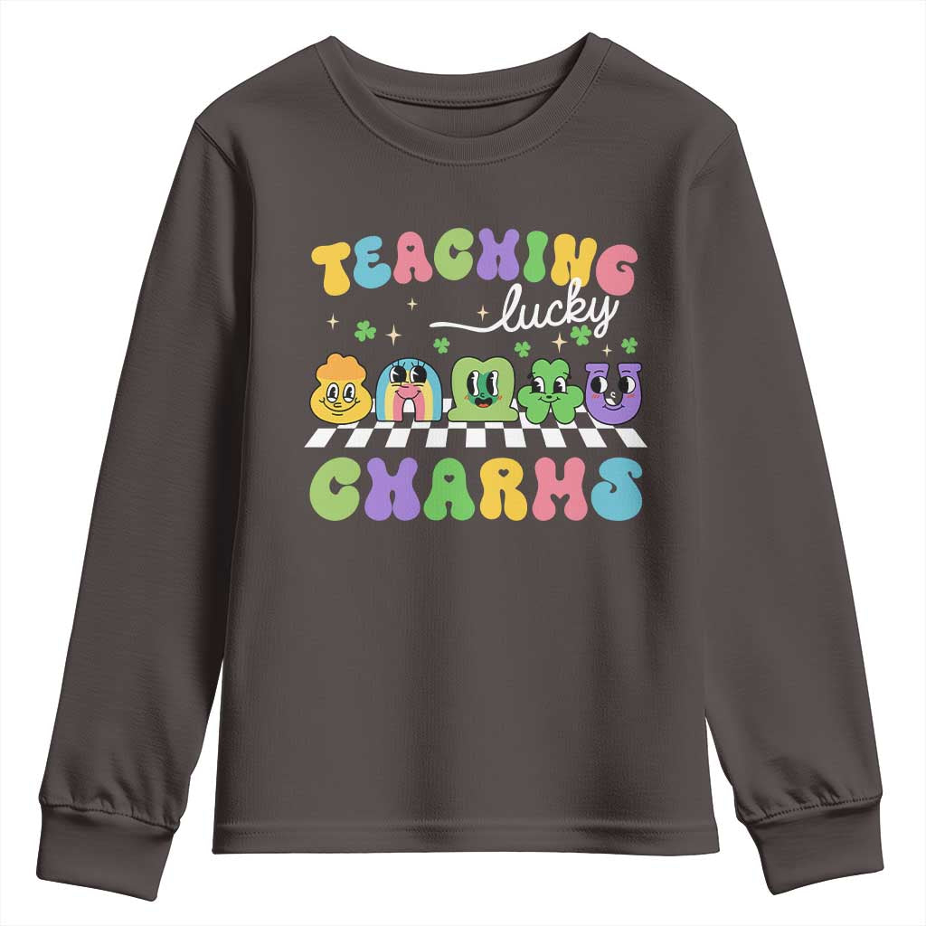 St Patricks Day Lucky Teacher Youth Sweatshirt Teaching Lucky Charm Teachers