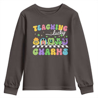 St Patricks Day Lucky Teacher Youth Sweatshirt Teaching Lucky Charm Teachers
