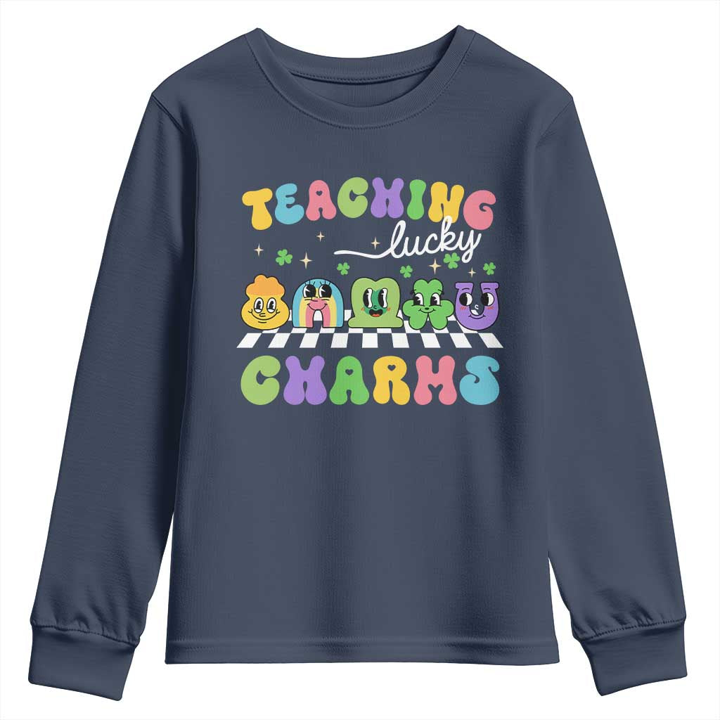 St Patricks Day Lucky Teacher Youth Sweatshirt Teaching Lucky Charm Teachers