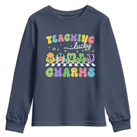 St Patricks Day Lucky Teacher Youth Sweatshirt Teaching Lucky Charm Teachers