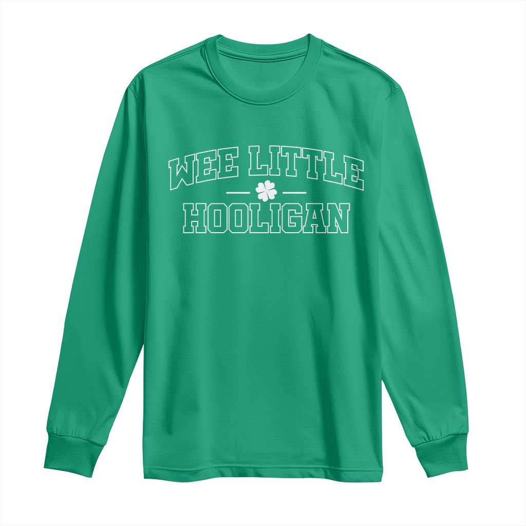 St Patricks Day Wee Little Hooligan Long Sleeve Shirt