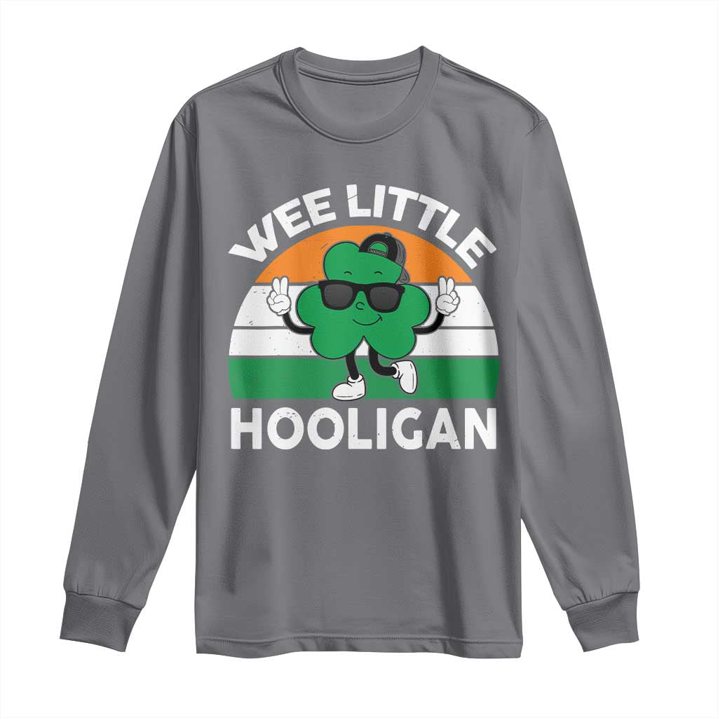 St Patricks Day Wee Little Hooligan Long Sleeve Shirt Funny Men Boy Kids Irish Kids