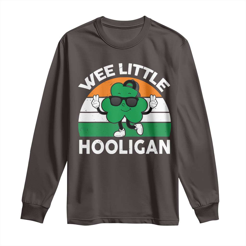 St Patricks Day Wee Little Hooligan Long Sleeve Shirt Funny Men Boy Kids Irish Kids