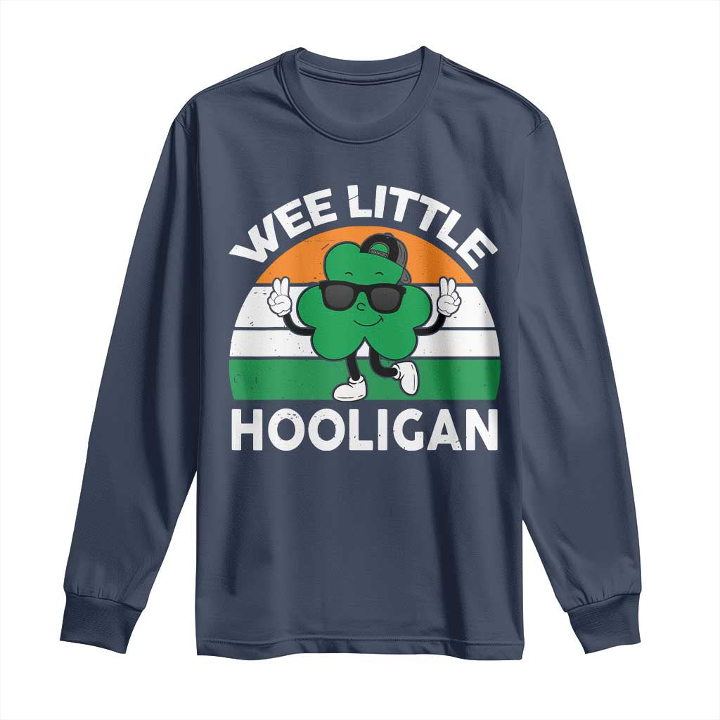 St Patricks Day Wee Little Hooligan Long Sleeve Shirt Funny Men Boy Kids Irish Kids
