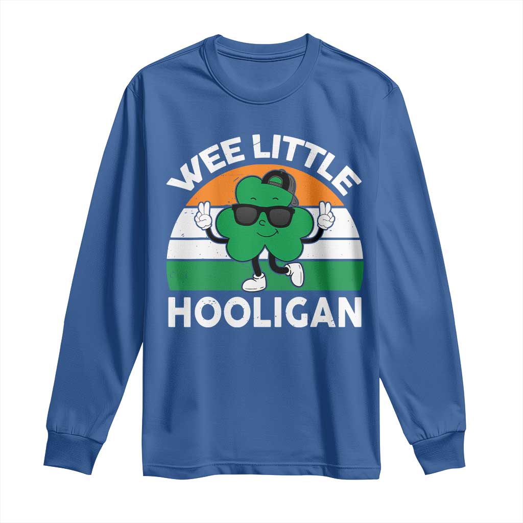 St Patricks Day Wee Little Hooligan Long Sleeve Shirt Funny Men Boy Kids Irish Kids