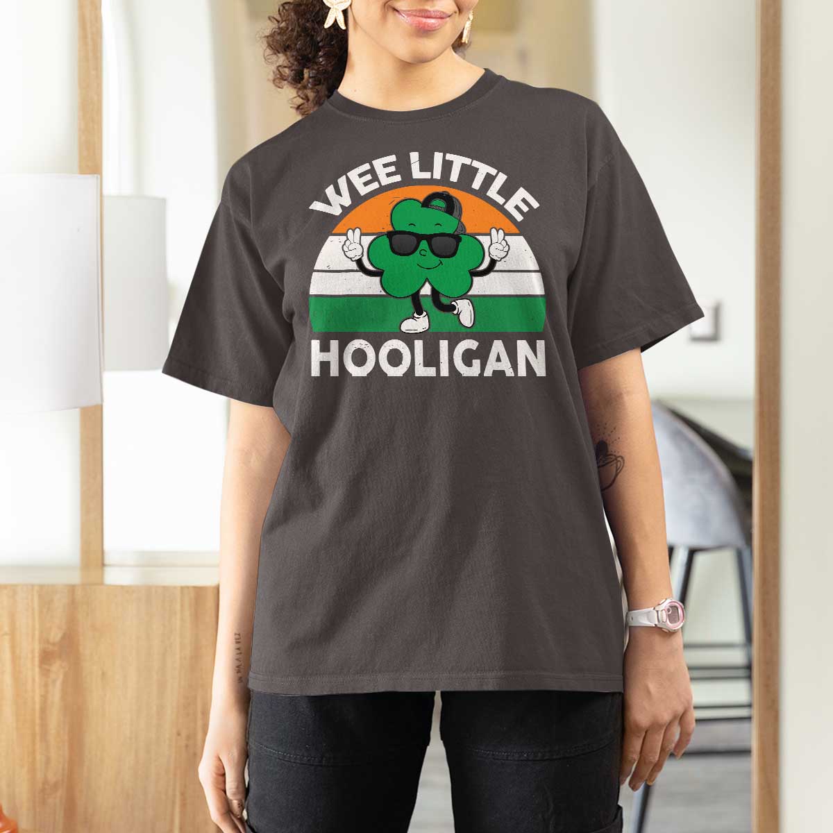 St Patricks Day Wee Little Hooligan T Shirt For Women Funny Men Boy Kids Irish Kids