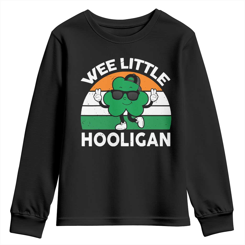 St Patricks Day Wee Little Hooligan Youth Sweatshirt Funny Men Boy Kids Irish Kids