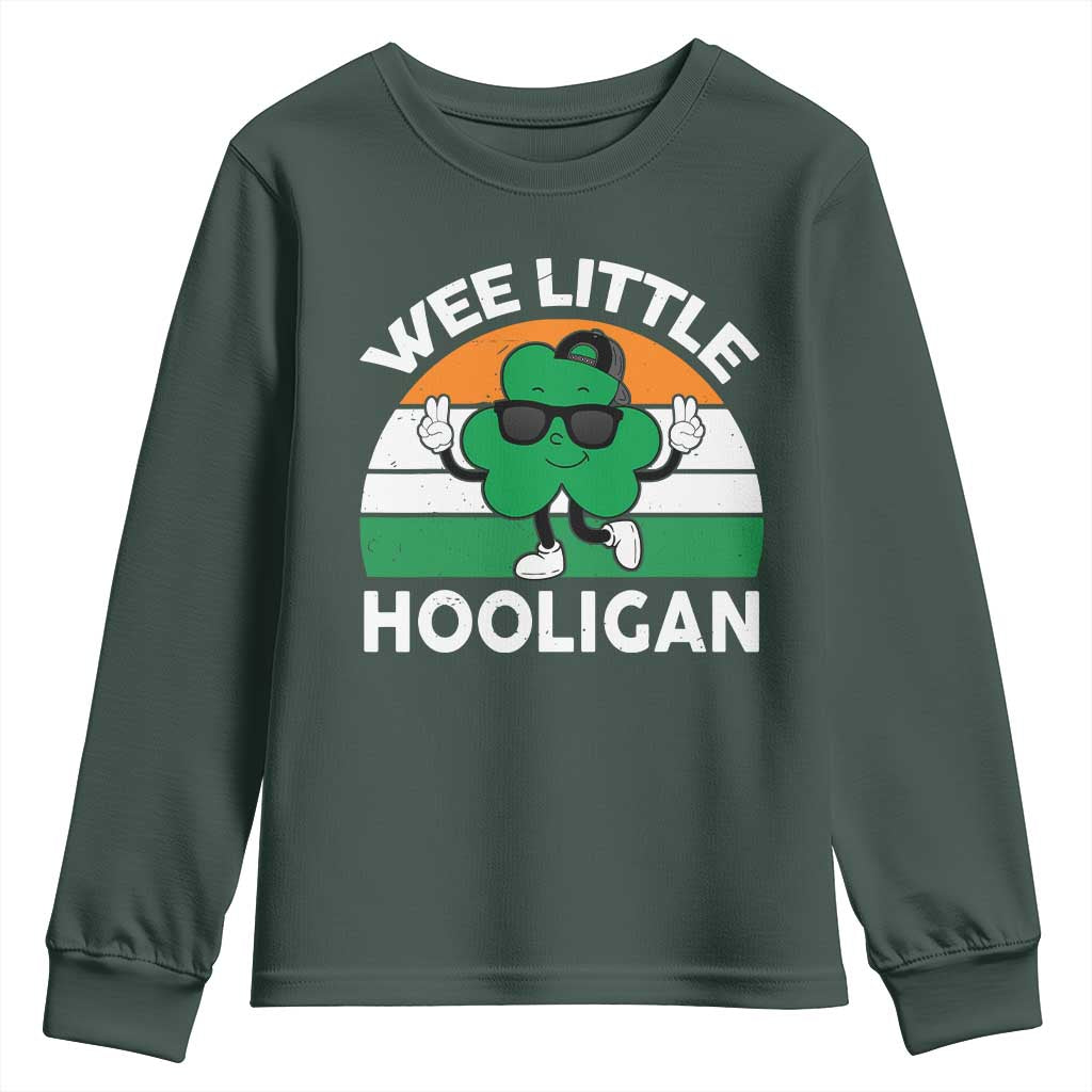 St Patricks Day Wee Little Hooligan Youth Sweatshirt Funny Men Boy Kids Irish Kids