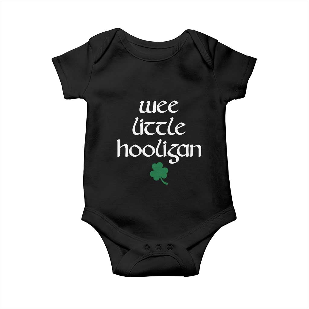 St Patricks Kids Wee Little Hooligan Baby Onesie