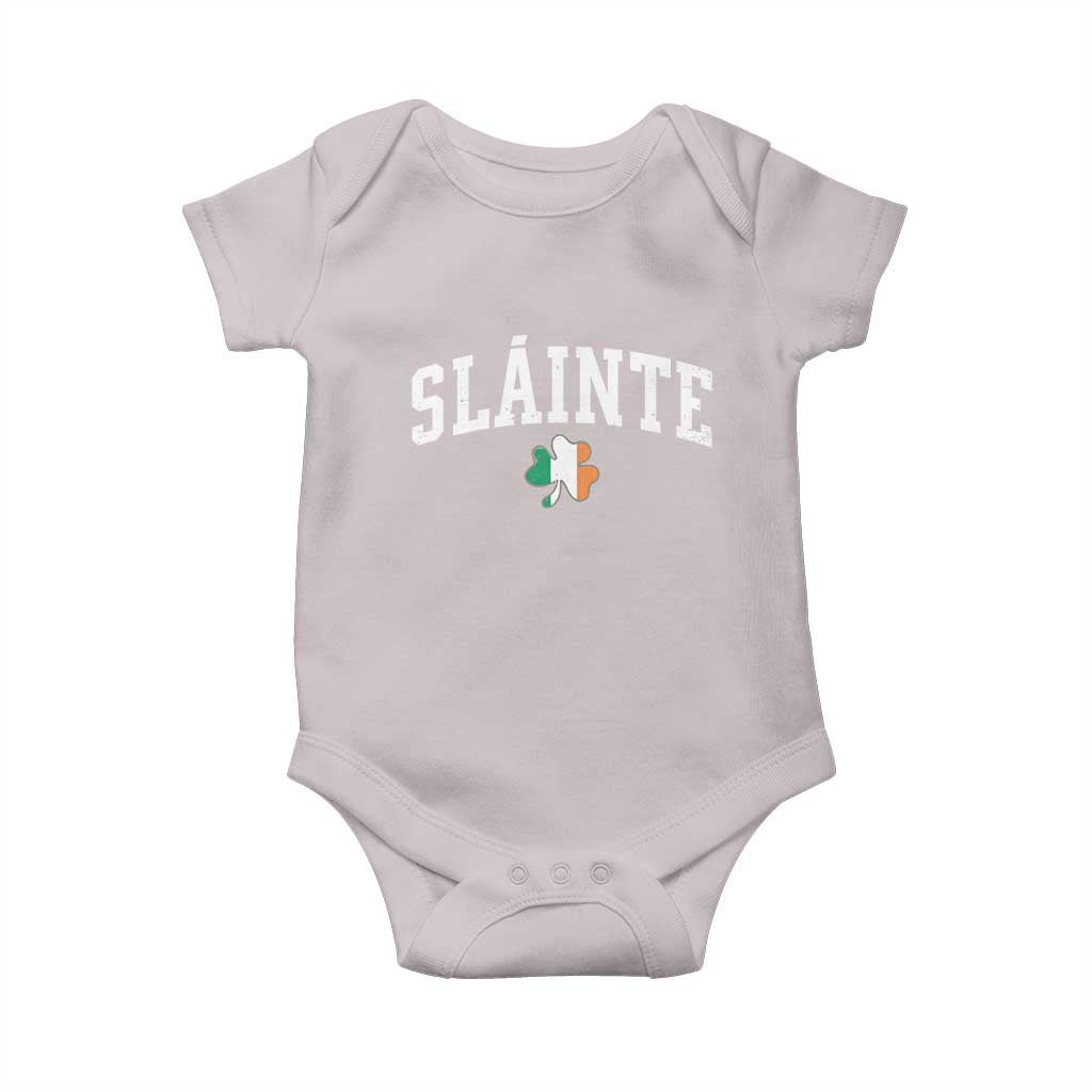 St Patricks Day Baby Onesie Retro Slainte Shamrock Lucky Irish Day Gift