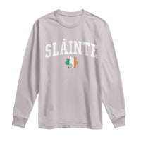 St Patricks Day Long Sleeve Shirt Retro Slainte Shamrock Lucky Irish Day Gift