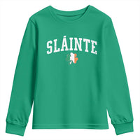 St Patricks Day Youth Sweatshirt Retro Slainte Shamrock Lucky Irish Day Gift