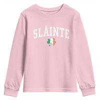 St Patricks Day Youth Sweatshirt Retro Slainte Shamrock Lucky Irish Day Gift