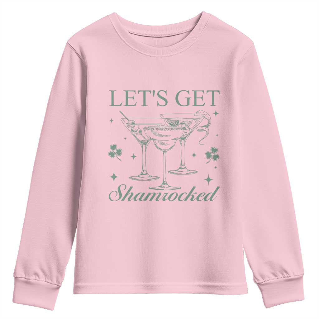 Lets Get Shamrocked St Patricks Day Youth Sweatshirt