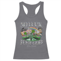 Vintage Christian Racerback Tank Top Retro No Luck Just God Funny St Patricks Day