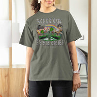 Vintage Christian T Shirt For Women Retro No Luck Just God Funny St Patricks Day