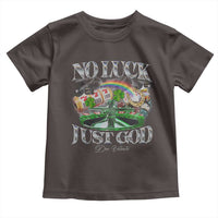 Vintage Christian Toddler T Shirt Retro No Luck Just God Funny St Patricks Day