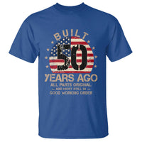 Funny 50th Birthday T Shirt Vintage US Flag Built 50 Years Ago Parts Original