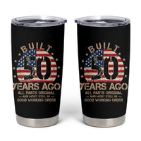 Funny 50th Birthday Tumbler Cup Vintage US Flag Built 50 Years Ago Parts Original
